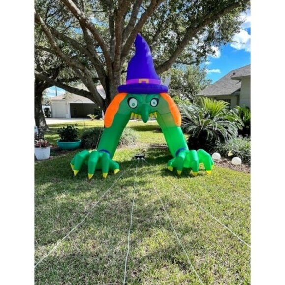 Halloween Inflatables 12FT Green Witch Archway Outdoor Decorations
